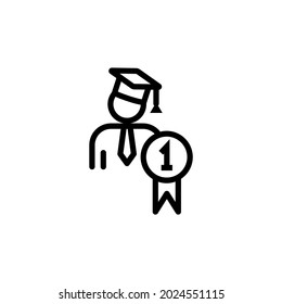 Knowledge Concept with Graduate Icon.