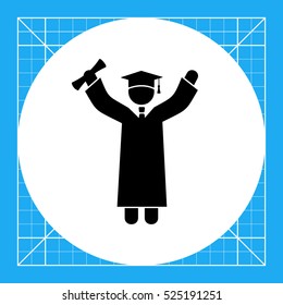 Knowledge Concept with Graduate Icon