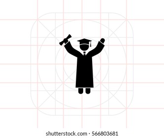 Knowledge Concept with Graduate Icon