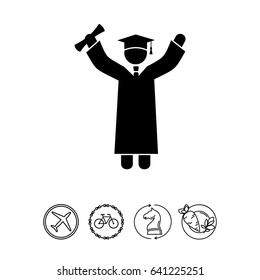 Knowledge Concept with Graduate Icon