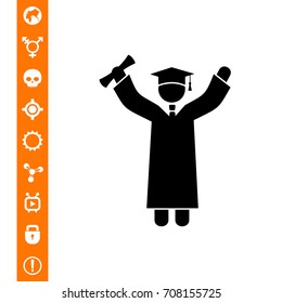 Knowledge Concept With Graduate Icon