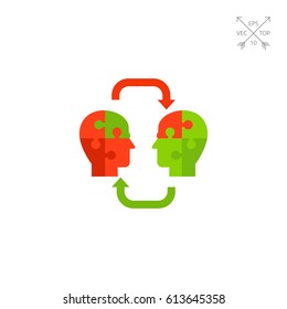 Knowledge concept with puzzle piece icon