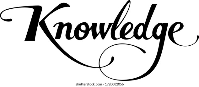 Knowledge - custom calligraphy text