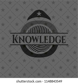 Knowledge dark icon or emblem