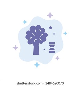 Knowledge, Dna, Science, Tree Blue Icon on Abstract Cloud Background. Vector Icon Template background