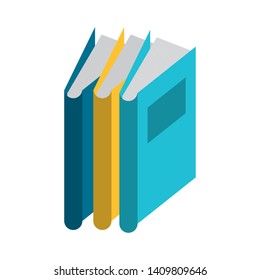 knowledge education element books cartoon vector illustration graphic design