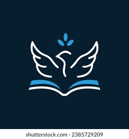 Knowledge Education Peace Dove Pigeon Charity organization Logo