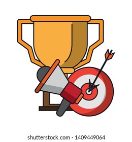 knowledge education success goal concept elements cartoon vector illustration graphic design
