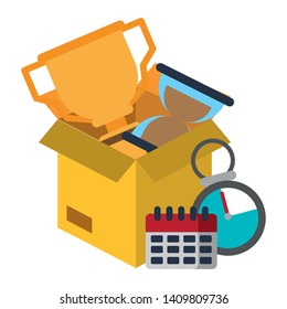 knowledge education success goal concept elements cartoon vector illustration graphic design