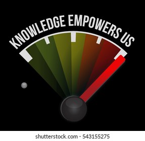 knowledge empowers us meter sign concept illustration design graphic