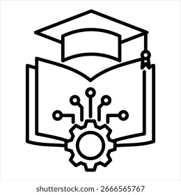 Ilustração de vetor de ícone da engenharia de conhecimento