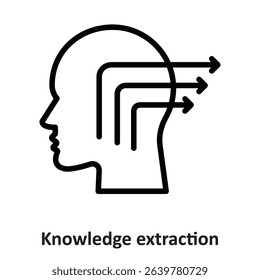 Knowledge extraction Vector Icon which can easily modify or edit
