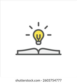 knowledge filled outline icon. knowledge color line illustration.
