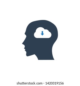 Knowledge gathering storage icon creative concept vector illustration.