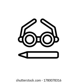 Knowledge, glasses icon. Simple line, outline vector elements of knowledge icons for ui and ux, website or mobile application