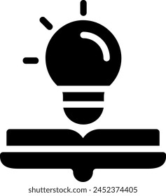 knowledge glyph icon illustration vector