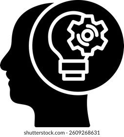Knowledge Glyph Icon Vector Design