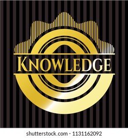 Knowledge gold badge or emblem