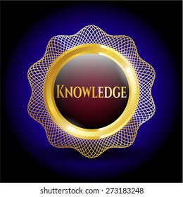 Knowledge gold shiny badge