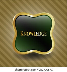 Knowledge gold shiny emblem