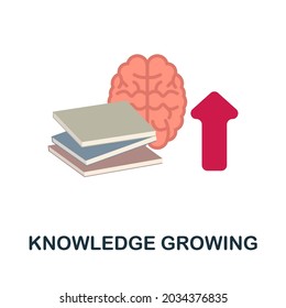 Knowledge Growing flat icon. Colored sign from productivity collection. Creative Knowledge Growing icon illustration for web design, infographics and more