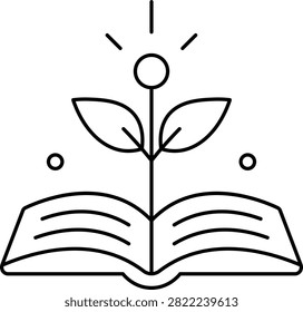Knowledge Growth Education Line Icon