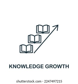 Knowledge Growth icon. Monochrome simple Project Planning icon for templates, web design and infographics