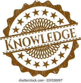 Knowledge grunge stamp