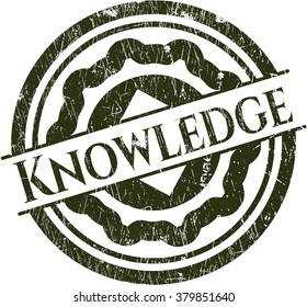 Knowledge grunge stamp