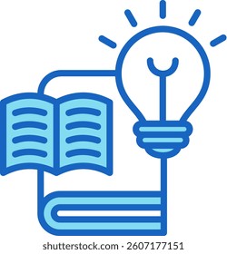 Knowledge Icon Blue Vector Illustration