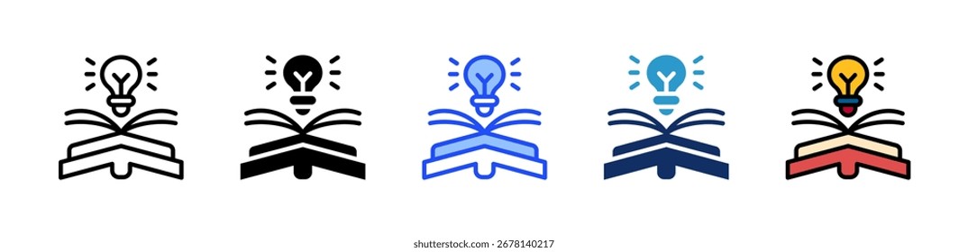 Knowledge Icon Collection Featuring Multiple Styles