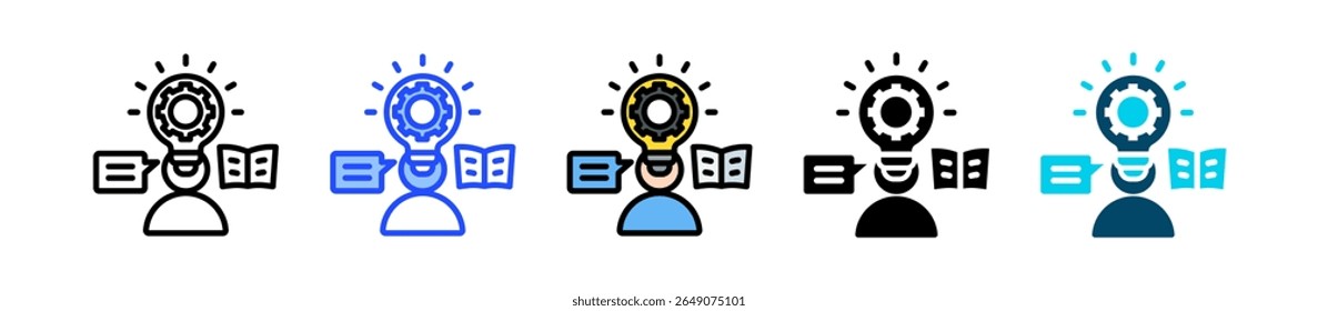 Knowledge Icon Collection With Multiple Styles