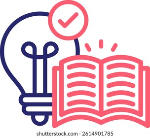 Knowledge Icon Color Vector Illustration