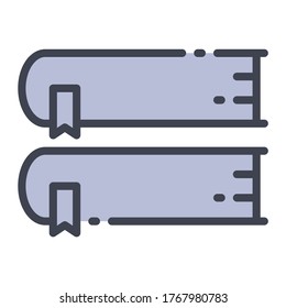 Knowledge. icon with dashed line style and perfect pixels. Suitable for website design, logos, applications and UI.