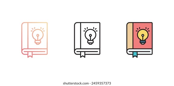 Knowledge Icon Design mit weißem Hintergrund Stock Illustration