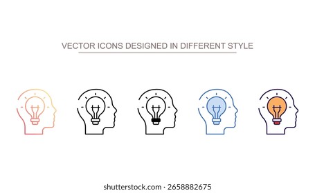 Design de ícone de conhecimento com ilustração de estoque de fundo branco