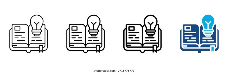 Ícone de conhecimento Estilo diferente Conjunto de coleta de estrutura de tópicos Ilustração de vetor
