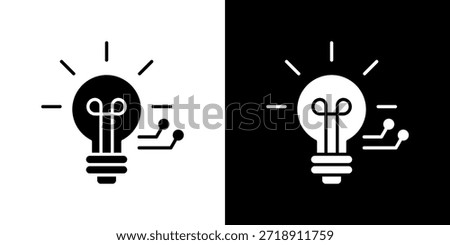 knowledge icon filled solid vector illustration in black and white