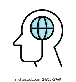 Knowledge icon in flat style