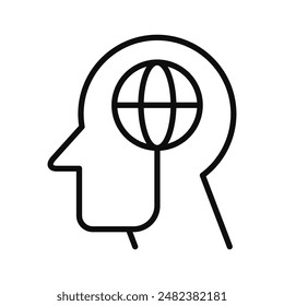 Knowledge icon in flat style