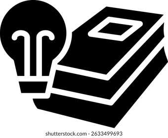 Knowledge Icon Glyph Color Vector Illustration