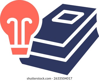 Knowledge Icon Glyph Color Vector Illustration
