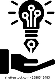 Knowledge Icon Glyph Vector Illustration