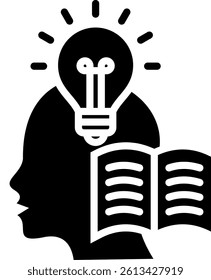 Knowledge Icon Glyph Vector Illustration