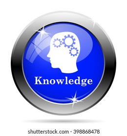 Knowledge icon. Internet button on white background. EPS10 vector
