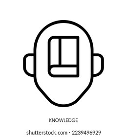 knowledge icon. Line Art Style Design Isolated On White Background