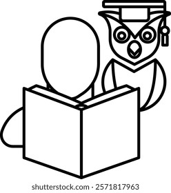 Knowledge Icon - Line Style - Critical Thinking Theme