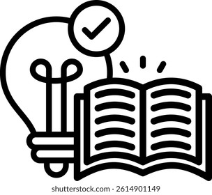Knowledge Icon Line Vector Illustration