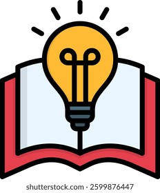 Knowledge Icon Lineal Color Vector Illustration