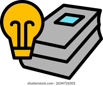 Knowledge Icon Lineal Color Vector Illustration
